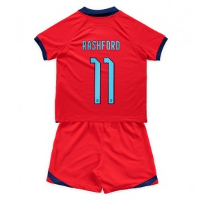 England Marcus Rashford #11 babykläder Bortatröja barn VM 2022 Korta ärmar (+ Korta byxor)